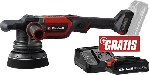 Akku-Autopoliermaschine Einhell CP-EP18/125LiBL Ø125mm + GRATIS Zugabeartikel PXC Starter-Kit 18V 2,5 Ah