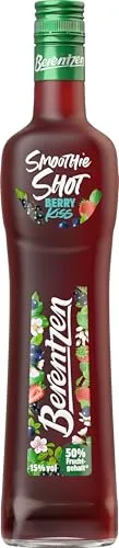 Berentzen | Smoothie Shot Berry Kiss | 50% Fruchtgehalt* | Geschmack von Heidelbeere, Erdbeere & schwarzer Johannisbeere | Ideal als Shot, auf Eis oder Aperitif | 0,5L | 15% Vol.