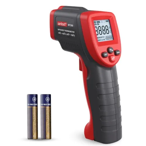 Wintact Infrarot Thermometer Laser Temperaturmessgerät Digital, Berührungslose für Kochen Pizza Oven, Braten, Meet, Industrie Nicht für Menschen -50℃ to 420℃ (WT300)