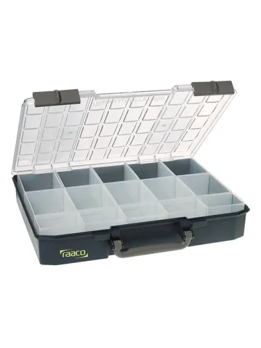 Raaco CarryLite 80 5 x 10-15 - 136310 - Sortiments- & Werkzeugkoffer mit 6.9 Litern Volumen, ideal für die übersichtliche Aufbewahrung und den schnellen Zugriff auf Werkzeuge und Kleinteile.