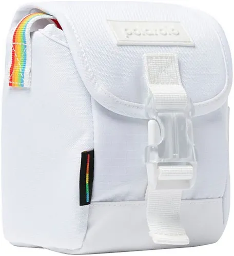 Polaroid Kameratasche Go Camera Bag, weiß - Kameratasche für Polaroid Go, aus hochwertigem Mikrofaser-Stoff, mit praktischem Reißverschluss und Seitenfach für zusätzlichen Komfort.