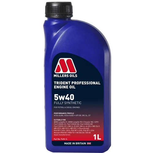 MILLERS OILS Trident Professional 1L 5W-40 Motoröl A3/B4 SN CF BMWLonglife-98