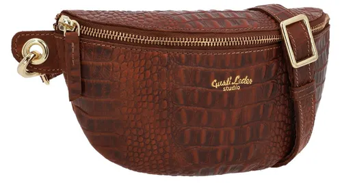 Gusti Leder Gürteltasche Rosamonde - Gürteltasche im eleganten Krokodilleder-Look, bietet sicheren Platz für Smartphone und Schlüssel und zieht alle Blicke auf sich.