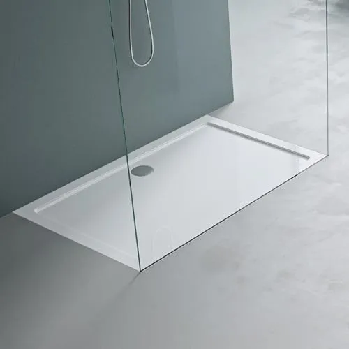 Mai & Mai Duschwanne Faro 75x120cm - Rechteckige Duschwanne aus hochwertigem Acryl in Weiß, rutschfestes Design mit schnellem Wasserabfluss und einfacher Installation für langanhaltende Freude.