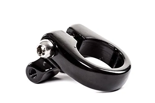 Sattel Schelle Klemme M-Wave mit Gepäckträger Befestigung Ösen 28,6mm Alu schwarz