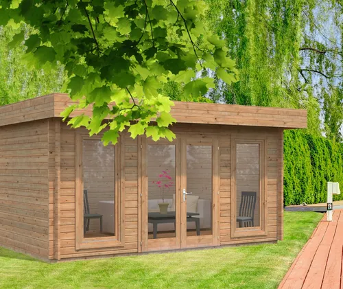 Palmako Gartenhaus Palmako Gartenhaus Bret, 44 mm, 502 x 422 x 254 cm, braun tauchimprägniert