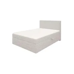 S-Style Möbel Boxspringbett Jasper mit Topper und Bettkästen - Luxuriöses Boxspringbett aus plüschigem Cordstoff mit mittelfester Matratze und pflegeleichtem, widerstandsfähigem Material. Perfekte Kombination aus Komfort und Funktionalität für erholsame Nächte.