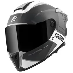 FC-Moto Motorradhelm Hawk EVO-X L - Integralhelm in Größe L mit integriertem Sonnenvisier und Vorbereitung für Kommunikationssystem, ideal für sicheres Fahren und maximalen Komfort.