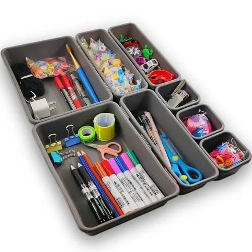 Schubladen Organizer Ordnungssystem,8 Stück Getrennte Schublade Organizer,Oganizer Aufbewahrungsbox für Zuhause,Bade Make-up Organizer,für Büro/Schlafzimmer/Schminktisch/Badezimmer