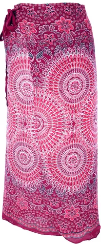 Langer Wickelrock, Strandrock, Sommerrock - rot