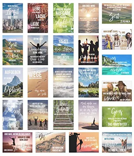 Edition Seidel Set 25 Postkarten Leben & Momente mit Sprüchen