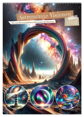 Marco Warstat | Astronomie Visionen - KI-Panorama des Universums - Kalender 2025 mit 14 Seiten, gestaltet von KI. Entdecken Sie die faszinierenden Wunder des Universums in beeindruckenden Bildern. Ideal für Astronomie-Fans und Kunstliebhaber.