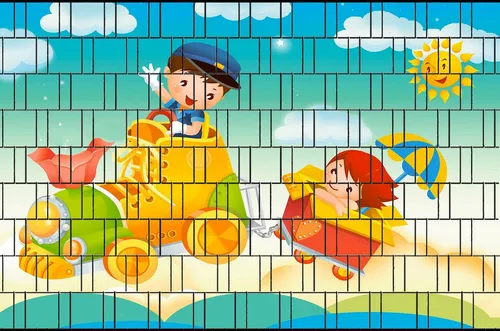 zaunzu Sichtschutzstreifen Lok 2,5m x 1,8m – Einseitig bedruckt für Doppelstabgitter - Hochwertiger Sichtschutz in Lok-Optik für Doppelstabzäune. Langlebig, UV-beständig und wetterfest. Gestalten Sie Ihren Rückzugsort individuell und stilvoll mit diesen einfach zu installierenden Streifen.