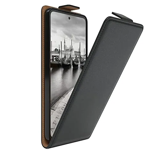 EAZY CASE Hülle kompatibel mit Samsung Galaxy A53 (5G) Flip Cover zum Aufklappen, Handyhülle aufklappbar, Schutzhülle, Flipcover, Flipcase, Flipstyle Case vertikal klappbar, aus Kunstleder, Schwarz