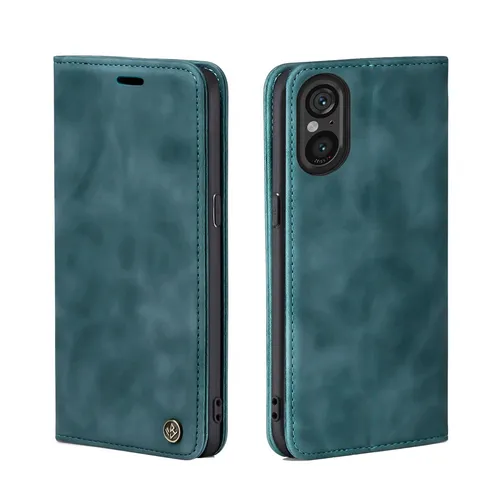 Handy Hülle für Sony Xperia 5 V Klapp Magnet Smartphone Cover Case Petrol