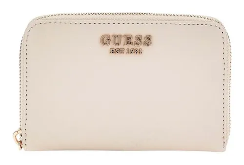 GUESS Women Laurel SLG Medium Zip Around Wallet, Knochenfarben - Damen-Geldbörse aus hochwertigem Kunstleder mit praktischem Reißverschluss und stilvollem Design für jeden Anlass.