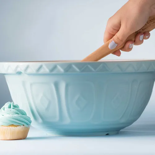 Mason Cash Rührschüssel 4L - Hochwertige Steingut Rührschüssel in hellblau, ideal für Teig und Salate, mit einem Fassungsvermögen von 4 Litern und elegantem Design für jede Gelegenheit.