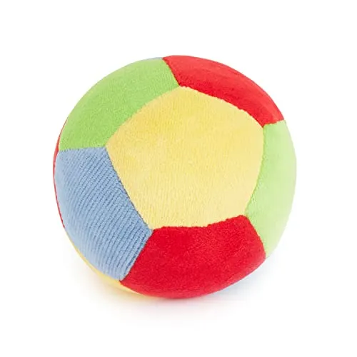 Bieco Ball Kleinkinder mit Rassel, Baby Spielzeug ab 12 Monate, Bunt, 11 cm