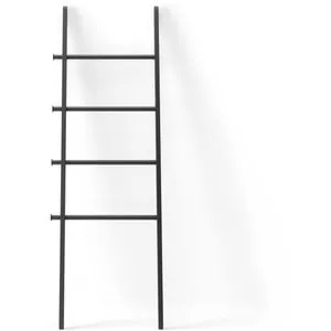 Umbra Handtuchleiter - Stilvoller Handtuchhalter in Schwarz - Handtuchhalter aus Holz und Metall, modern und platzsparend, ideal für jedes Bad oder die Dusche.