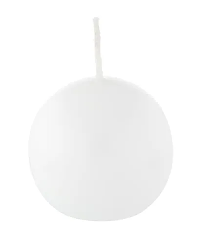 Kugelkerzen Weiß 10 cm, 4 Stück - Kugelkerze, Unparfümiert, Wohnraumdekoration