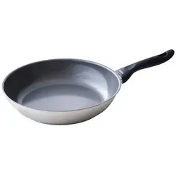 Keramika Bratpfanne ohne Deckel von Kelomat - Hochwertige Edelstahlpfanne mit keramischer Antihaft-Versiegelung für perfekte Bratergebnisse, ideal für alle Herdarten, inklusive Induktion.