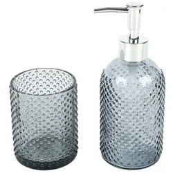 Badset, 2-tlg., Glas, grau