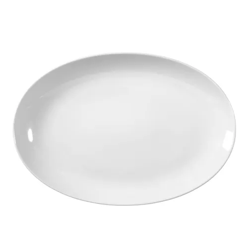 Seltmann Weiden Rondo / Liane Weiß Platte oval 35x24 cm - Servierplatte in elegantem Design, ideal für festliche Anlässe. 2. Wahl mit kleinen Schönheitsfehlern, perfekt für den täglichen Gebrauch.