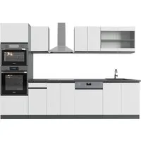 Vicco Küchenzeile R-Line J-Shape 300 cm - Moderne Einbauküche in Anthrazit und Weiß, hochwertig verarbeitet und variabel aufstellbar für optimale Gestaltungsmöglichkeiten.