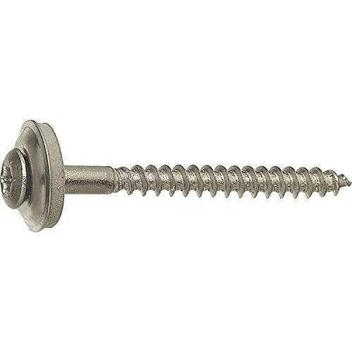 Spenglerschrauben Edelstahl 4.5x45 mm; 100 Stück; mit Dichtscheibe D = 15 mm; A2 Spengler Schrauben; Torx Antrieb TX20