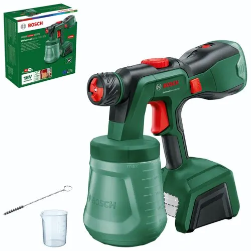 Bosch Home and Garden UniversalSpray 18V-300 Farbspritzpistole - Farbsprühsystem für schnelles und präzises Sprühen von Farben, Lacken und Lasuren. Mit Syneon Technology für optimale Leistung und lange Laufzeit.