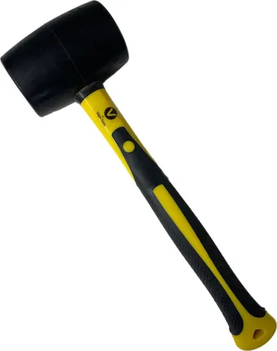 Gummihammer 700 Gramm Hammer Ausbeulhammer Schonhammer Fiberglasstiel Gummi