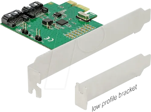 DELOCK 90392 - PCIe x1 > 2x SATA Raid-Controller - Erweitern Sie Ihren PC mit dieser PCI Express Karte um zwei interne SATA Ports. Nutzen Sie verschiedene RAID Modi für optimale Leistung und Datensicherheit.