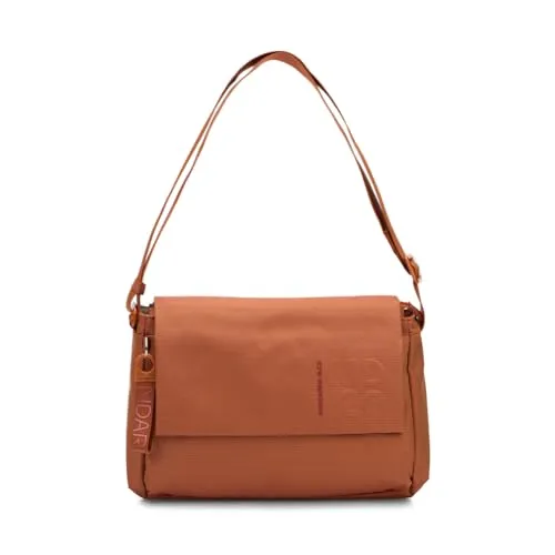 Mandarina Duck MD20 Crossover Tasche für Damen - Pumpkin - Leichte und strapazierfähige Handtasche mit praktischem Reißverschlussfach und stilvoller Außenklappe für den täglichen Einsatz.