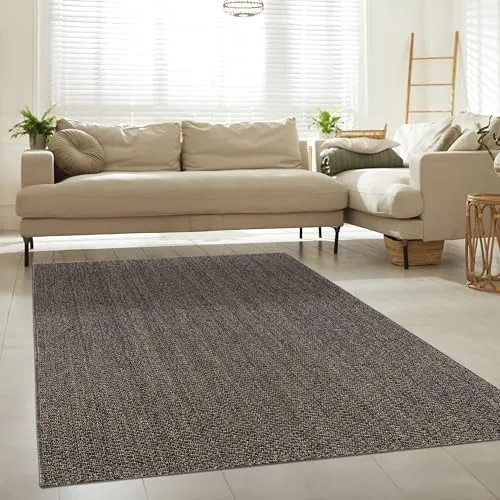 Paco Home Indoor & Outdoor Teppich - Robuster Teppich im natürlichen Jute-Look, geeignet für Wohnzimmer, Balkon und Küche. Wetterfest und maschinell gewebt, ideal auch für Fußbodenheizung.