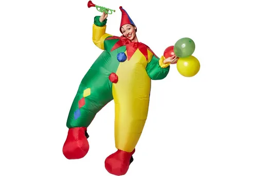 tectake® Selbstaufblasbares Kostüm Clown von dressforfun