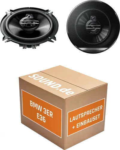 Pioneer TS-G1330F Lautsprecher Einbaupaket für BMW 3er E36 - Komplettset für den Austausch der Lautsprecher in Ihrem BMW 3er E36 (1990-2000). Mit hochwertigen 13cm Pioneer Lautsprechern und einfachem Einbauzubehör für besten Sound im Auto.