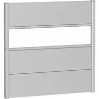 Biohort Sichtschutz mit Acrylglas, Silber, 100x90 cm