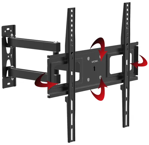 VCM Universal TV Wandhalterung B-SN400 für 32-55 Zoll - TV-Halterung für 26-55 Zoll (66-139 cm) mit 10° Neigung und 90° Schwenkbarkeit. Robuste Stahlkonstruktion, VESA bis 400x400, inklusive Wasserwaage für perfekte Ausrichtung.