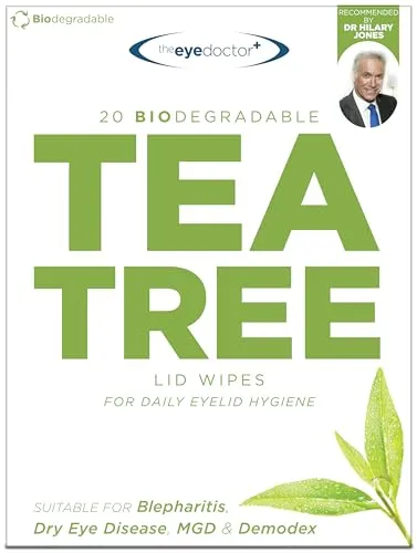 Das Auge Doktor Biologischabbaubar Tea Tree Deckel Tücher