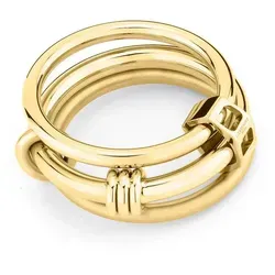 Liebeskind Ring LJ-1427-R-58 aus Edelstahl in Gold - Damenring aus goldpoliertem Edelstahl, zeitloses Design und ideal kombinierbar. Perfektes Geschenk für jeden Anlass, inklusive hochwertigem LIEBESKIND Canvas Beutel.