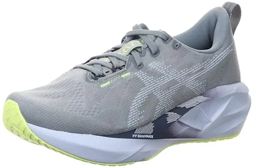 Asics Damenlaufschuhe Novablast 5 - grau, Größe 39,5 - Laufschuhe mit innovativer FF BLAST PLUS ECO Dämpfung für maximale Rückfederung und Komfort. Ideal für Training und Longruns auf Straße und Asphalt.