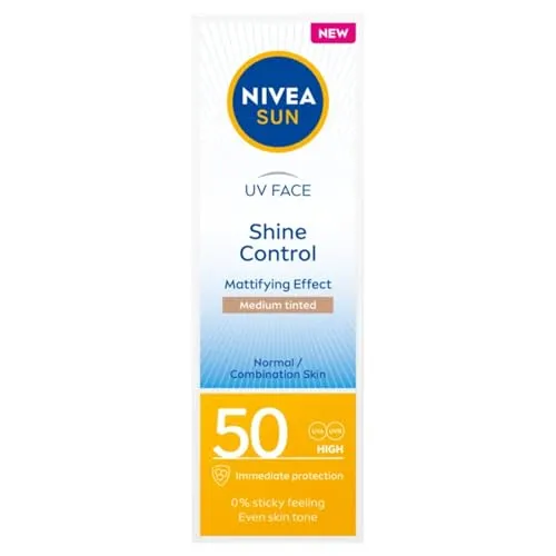 Nivea Sun Mattierte Gesichtscreme Ausgleich Hautfarbe Mit hohem Schutz, Spf 50, 50 Ml