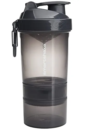 Smartshake Unisex – Erwachsene O2GO Trinkflasche, grau, 600ml