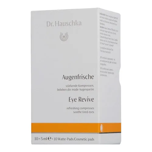 Dr. Hauschka Kühlende Augenampulle 10 x 5 ml - Augenpflege für müde und überanstrengte Augen, mit beruhigenden Inhaltsstoffen wie Augentrost und Kamille. Ideal für Bildschirmarbeiter und auf Reisen.
