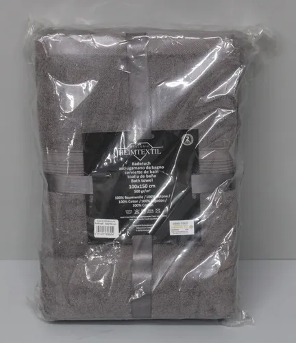 EXKLUSIV HEIMTEXTIL Badetuch 2er Set Anthrazit 100 x 150 cm - Handtücher & Waschlappen, 100% Baumwolle, besonders saugfähig mit 500 g/m² für ein luxuriöses Duscherlebnis.