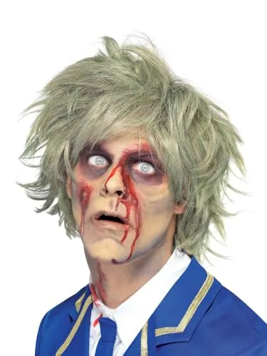 Smiffys Perücke Zombie, Grau Halloween