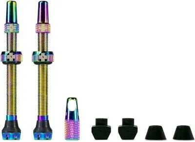 Muc-Off Regenbogenfarbige Presta Tubeless Ventile 60 mm von Muc-Off