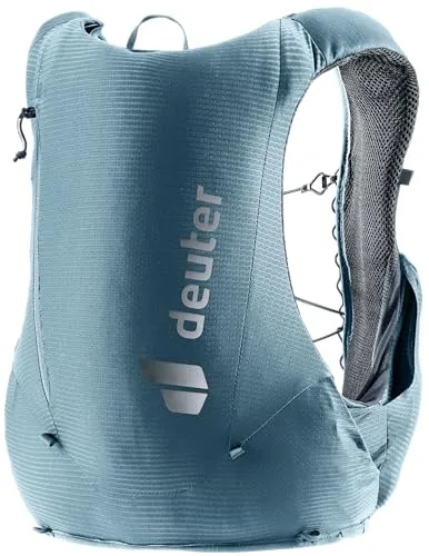deuter Traick 5 Trail Running Weste - Ultra Light Laufrucksack mit ergonomischem Tragesystem, verstellbarem Brustgurt und Platz für Trinksysteme bis 2L. Ideal für Trailrunning und Outdoor-Abenteuer.
