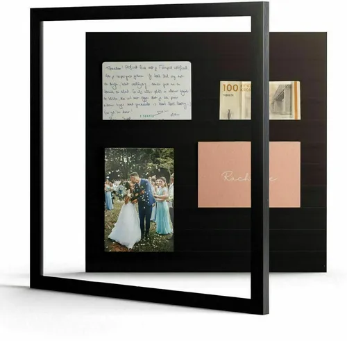 Deknudt S41VH2 Gallerina Schwarz Fotocollage Rahmen 50x50 cm ohne Kleben