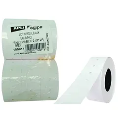 agipa Etiketten für Preisauszeichner, 21 x 12 mm, weiß
